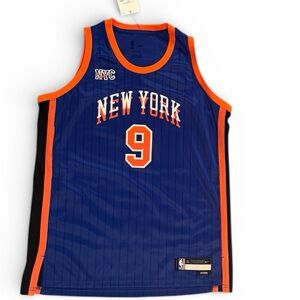Nike Blue and Orange New York Jersey